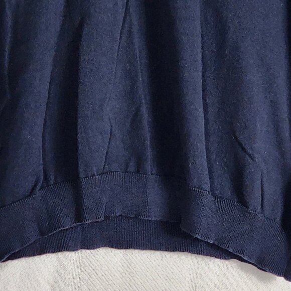 Chaps Navy Blue Grey Logo 100 Cotton V-Neck Sleeveless Sweater Vest Size XXL - Picture 5 of 16